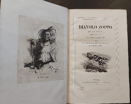 Il diavolo zoppo di Le Sage illustrato con intagli da Tony Johannot e preceduto da cenni biografici su Le Sage - copertina