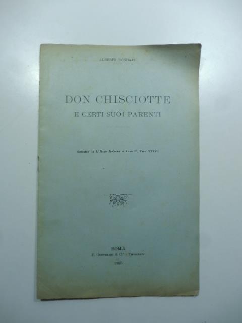 Don Chisciotte e certi suoi parenti - copertina
