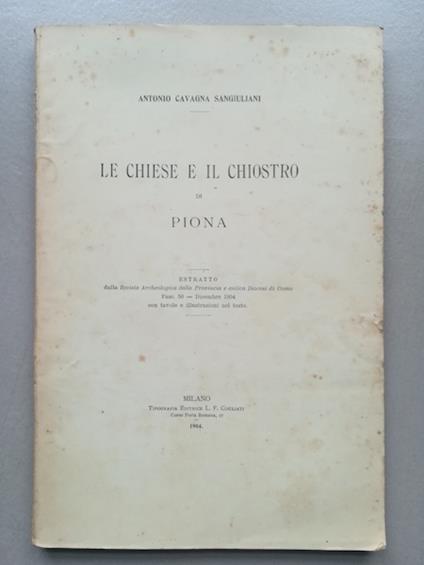 Le Chiese e il chiostro di Piona - copertina