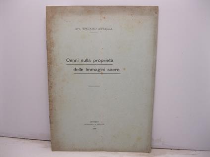 Cenni sulla proprieta' delle Immagini sacre - copertina