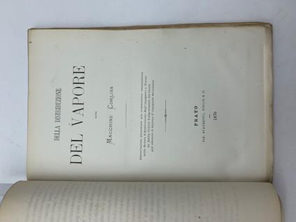 Della distribuzione del vapore nelle macchine Corliss. Dissertazione - copertina
