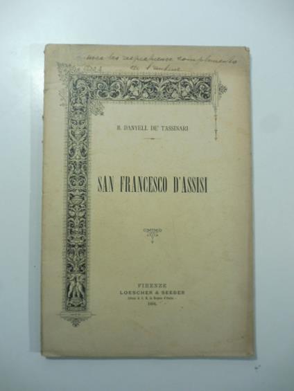 San Francesco d'Assisi - copertina