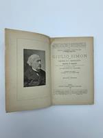 Giulio Simon. Discorso di G. Barzellotti e scritti e parole di M. Tabarrini, M. Garibaldi, L. Trarieux, F. Cavallotti..