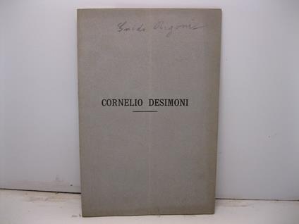 Cornelio Desimoni - copertina
