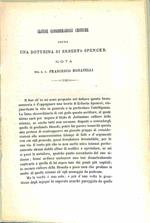 Alcune considerazioni critiche sopra una dottrina di Erberto Spencer