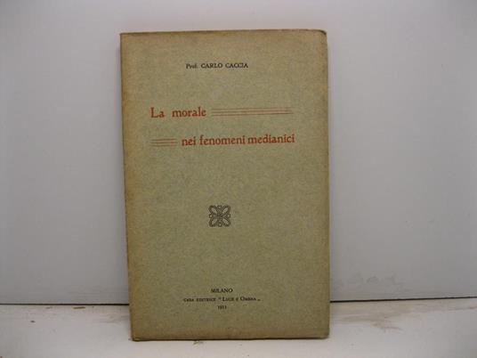 La morale nei fenomeni medianici - copertina