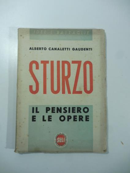Sturzo il pensiero e le opere - copertina