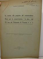 In merito alla proposta del commendator Ricci per la conservazione 'in situ' del IV lato del Palazzetto di Venezia Estratto dagli Annali della Soc. degli Ingegneri e degli Architetti italiani (n. 17, 1o settembre 1910)