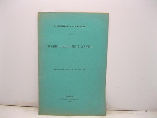 Studio del dimetilnaftol - copertina