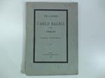 Vita e scritti di Carlo Bagnis. Commemorazione