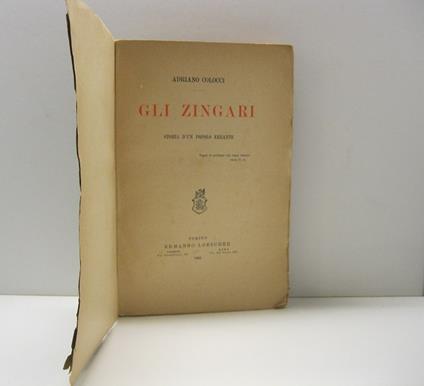 Gli zingari. Storia d'un popolo errante - copertina