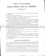 Societa' d'incoraggiamento delle Belle Arti in Firenze. Regolamento