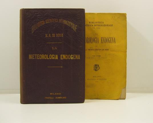 La meteorologia endogena. Tomo I (-II) - copertina