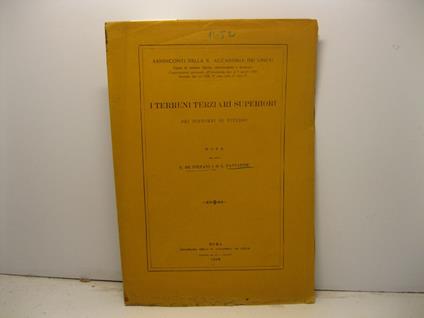 I terreni terziari superiori dei dintorni di Viterbo - copertina