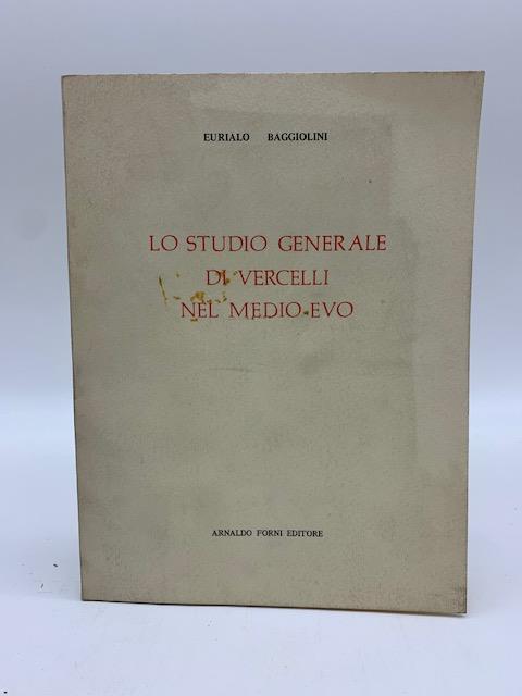 Lo studio generale di Vercelli nel Medioevo - copertina