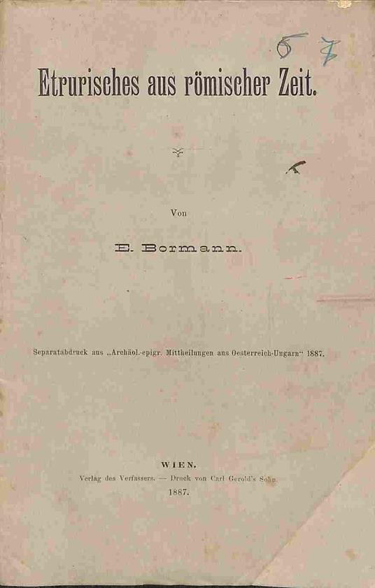 Etrurisches aus romischer Zeit - copertina