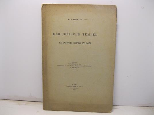 Der ionische tempel am Ponte Rotto in Rom - copertina