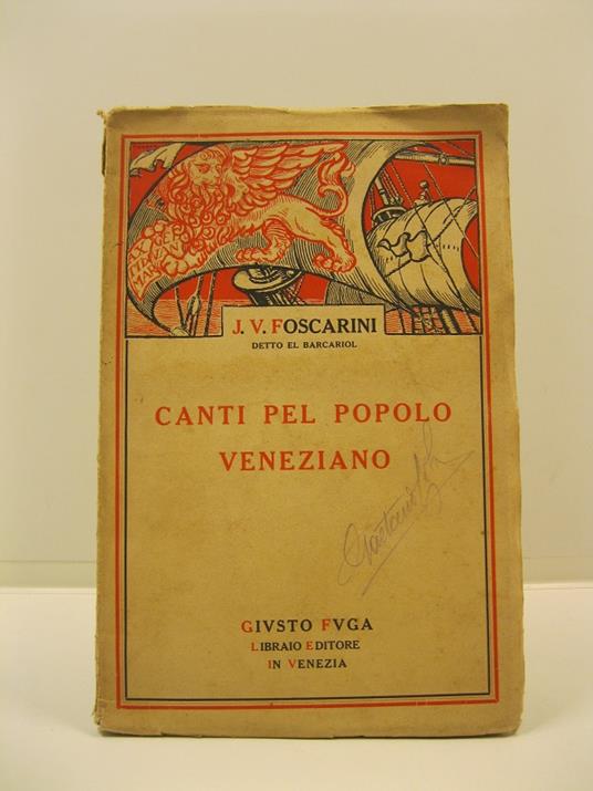 Canti del popolo veneziano - copertina