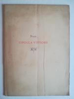 Nozze Cipolla-Vittone. Al fratello Carlo e a Carolina Vittone... queste sue versioni dedica Francesco Cipolla
