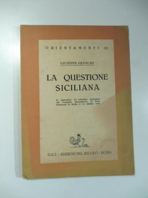 La questione siciliana - copertina