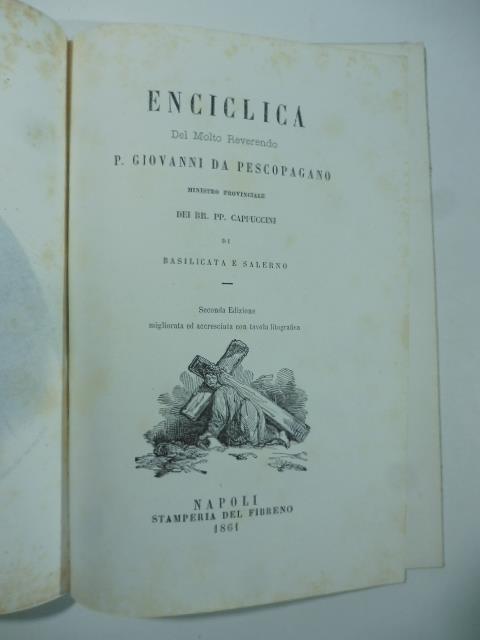 Enciclica del molto reverendo P. Giovanni da Pescopagano ministro provinciale del RR. PP. Cappuccini di Basilicata e Salerno - copertina