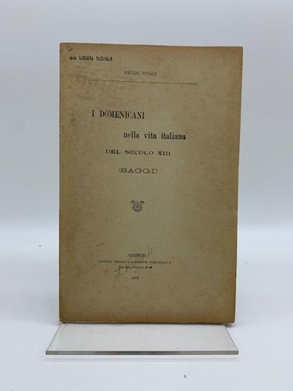 I Domenicani nella vita italiana del secolo XIII (saggi) - copertina