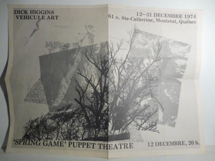 Vehicule art. 'Spring game' puppet theatre. 12 decembre, 1974. Montreal. (Manifesto originale) - copertina