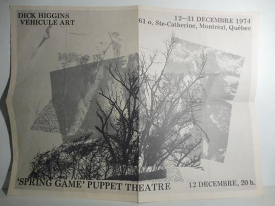 Vehicule art. 'Spring game' puppet theatre. 12 decembre, 1974. Montreal. (Manifesto originale) - copertina