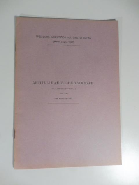 Mutillidae e chrysididae - copertina