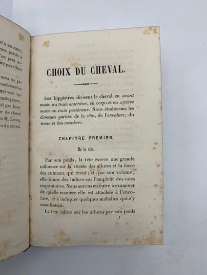 Choix du cheval ou appreciation de tous le caracters a' l'aide desquels on peut reconnaitre - copertina