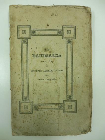 La Danimarca nel 1829 - copertina