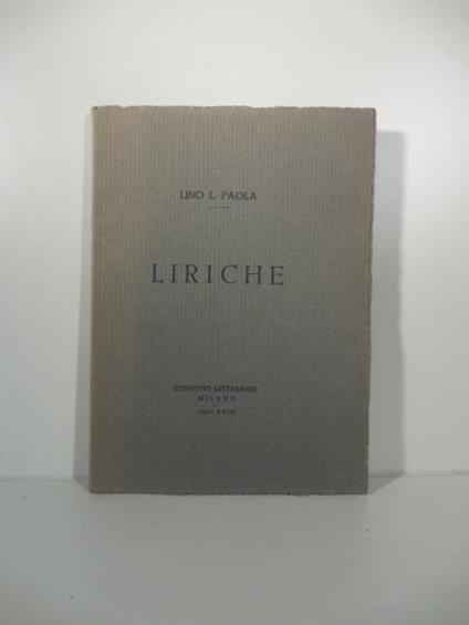 Liriche - copertina