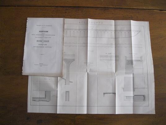 Progetto di un acquedotto. Dissertazione presentata alla Commissione esaminatrice della Scuola d'applicazione per gli Ingegneri in Torino da Ercole Lualdi da Milano - copertina