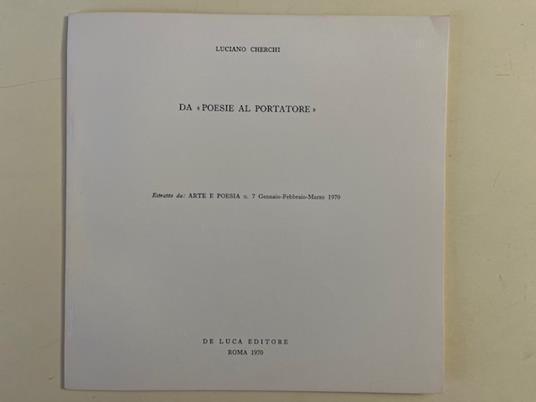Da Poesie al portatore - copertina