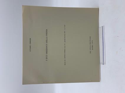 I due orizzonti della poesia - copertina