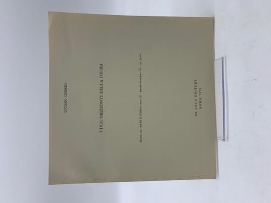 I due orizzonti della poesia - copertina