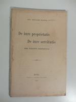 De iure proprietatis, de iure servitutis nel diritto pontificio