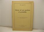 Intorno ad una questione di probabilita'. Estratto dal Giornale dell'Istituto italiano degli Attuari, anno II, n. 3, luglio 1931