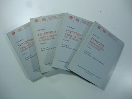 Paolo Buzzi. Futurismo. Scritti, carteggio, testimonianze, 4 volumi - copertina