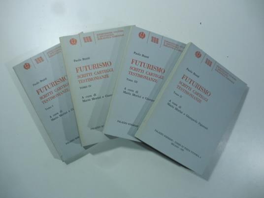Paolo Buzzi. Futurismo. Scritti, carteggio, testimonianze, 4 volumi - copertina
