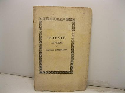 Poesie diverse - copertina
