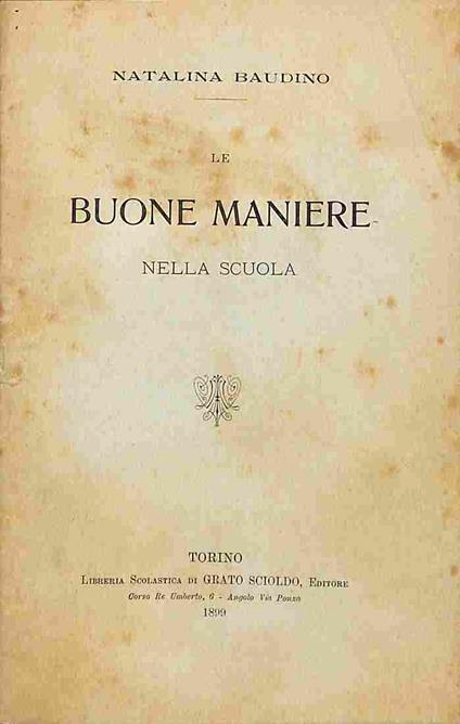 Le buone maniere nella scuola - copertina