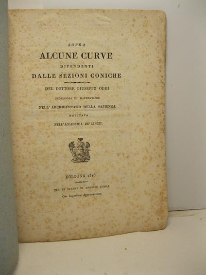 Sopra alcune curve dipendenti dalle sezioni coniche - copertina