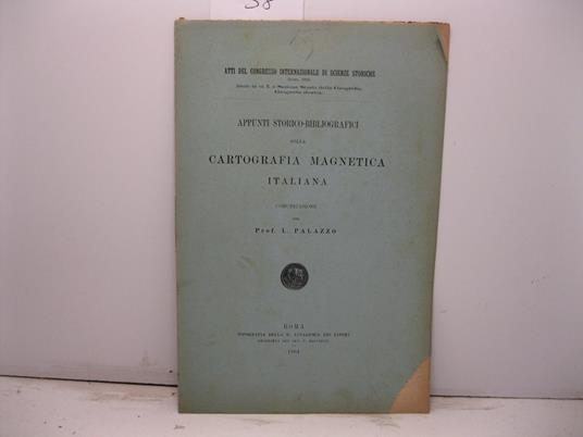Appunti storico-bibliografici sulla cartografia magnetica italiana - copertina