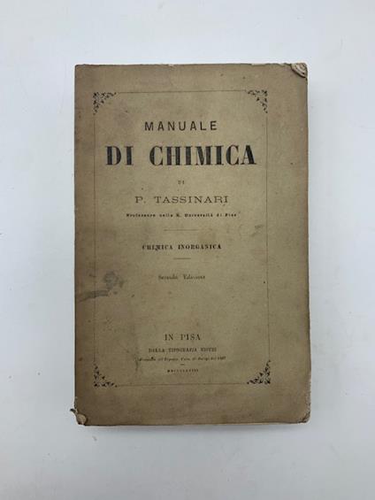 Manuale di chimica... Chimica inorganica. Seconda edizione - copertina