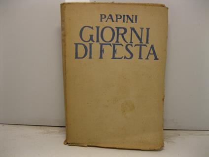 Giorni di festa (1916-1918) - copertina