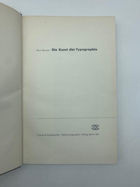 Die Kunst der Typographie - copertina