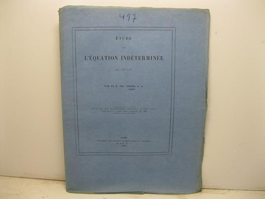 Etude sur l'equation inde'termine'e ax4 + by4 = cz2 - copertina