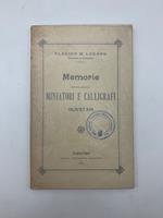 Memorie dei piu' antichi miniatori e calligrafi olivetani