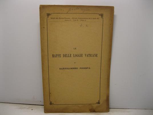 Le mappe delle loggie vaticane - copertina